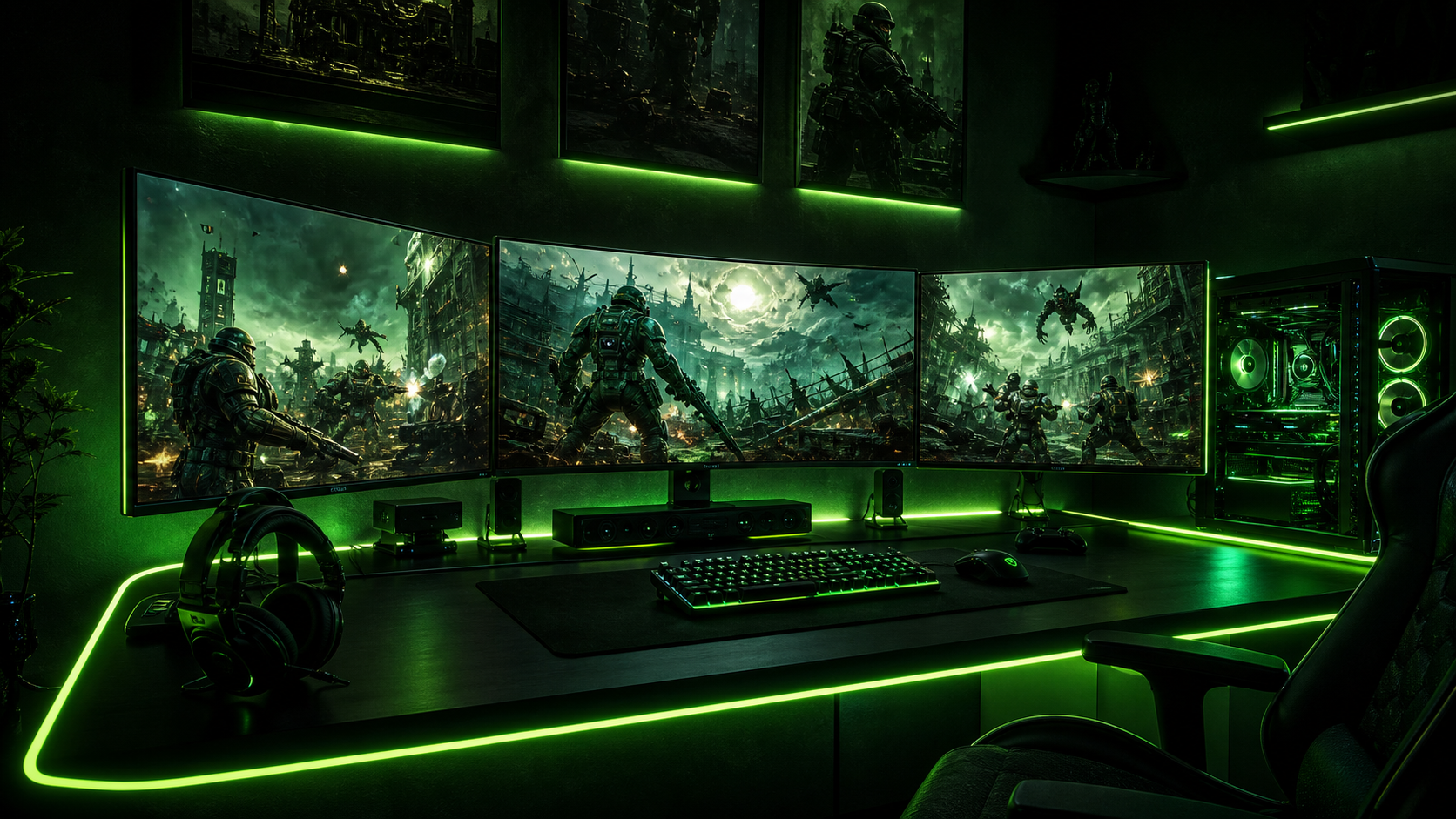 PC gaming neon